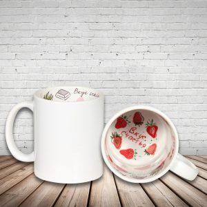 Кружка с принтом внутри вкус счастья