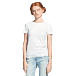 Белая футболка хлопок женская приталенная