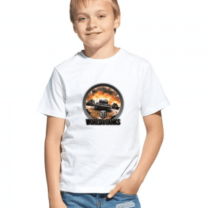 Печать на футболках логотипа игры WORLD OF TANKS