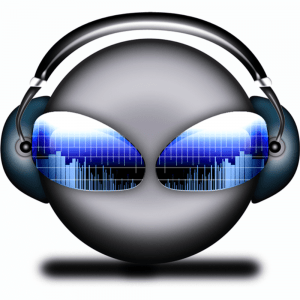Принт (изображение, картинка) для нанесения DJ инопланетянин в очках