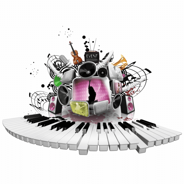 Принт (изображение, картинка) для нанесения Клавиши пианино MUSIC