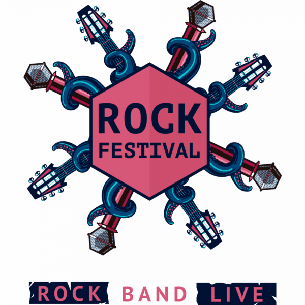 Принт (изображение, картинка) для нанесения ROCK BAND LIVE