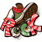 Принт (изображение, картинка) для нанесения ROCK с красовком и глазами