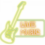 Принт (изображение, картинка) для нанесения Вывеска LIVE MUSIC