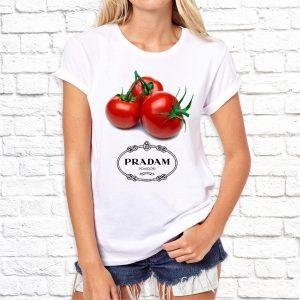 Футболка белая PRADAM POMIDORI
