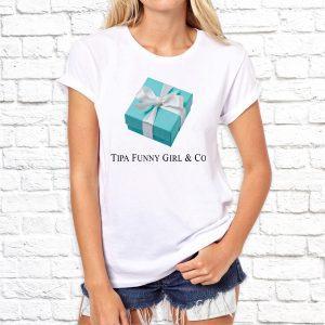 Футболка белая TIPA FUNNY GIRL & CO