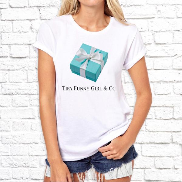 Футболка белая TIPA FUNNY GIRL & CO