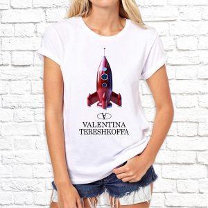 Футболка белая VALENTINA TERESHKOFFA