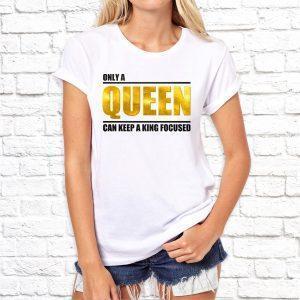 Футболка парная белая King can attract Ж