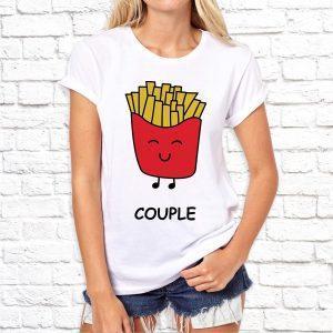 Футболка парная белая Best couple Ж