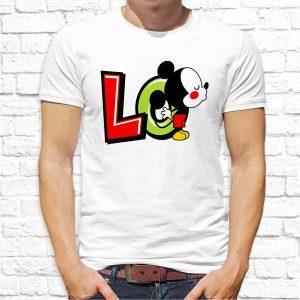 Футболка парная белая Minnye VE and Mickey LO М
