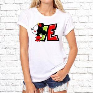 Футболка парная белая Minnye VE and Mickey LO Ж
