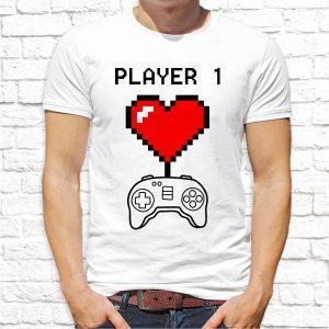 Футболка парная белая Player 1