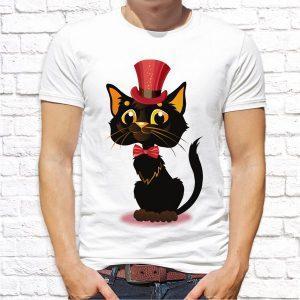 Футболка парная белая Кошечка и Котик М