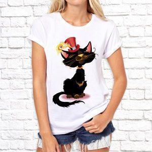 Футболка парная белая Кошечка и Котик Ж