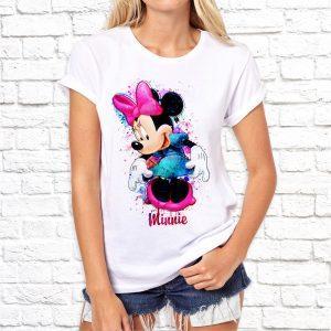 Футболка парная белая Minnie для нее