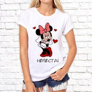 Футболка парная белая Minnie невеста