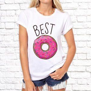 Футболка парная белая Best friends Ж