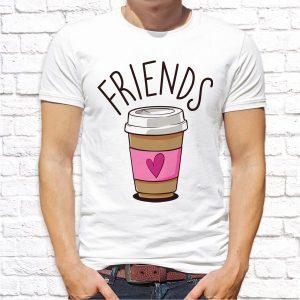 Футболка парная белая Best friends М