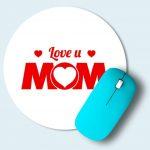Коврик для мыши круглый LOVE MOM