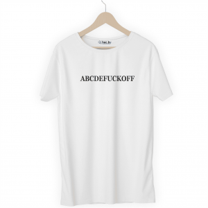 Футболка белая ABCDEFUCKOFF