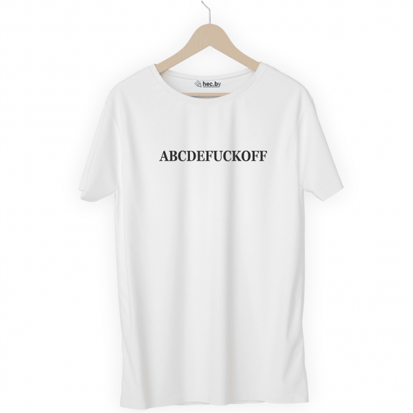 Футболка белая ABCDEFUCKOFF