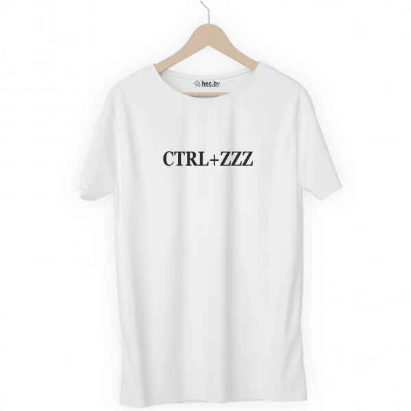 Футболка белая CTRL+ZZZ