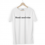 Футболка белая Mood-need wine
