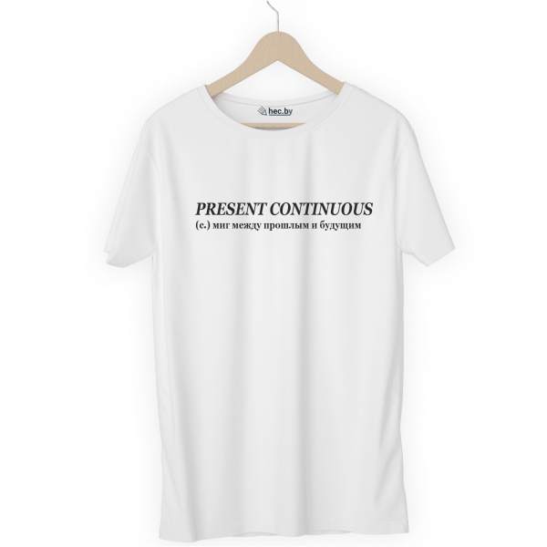Футболка белая PRESENT CONTINUOUS
