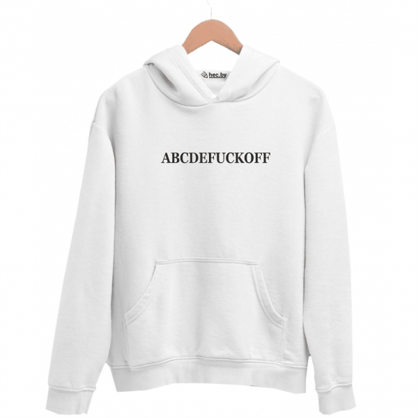 Худи белая ABCDEFUCKOFF