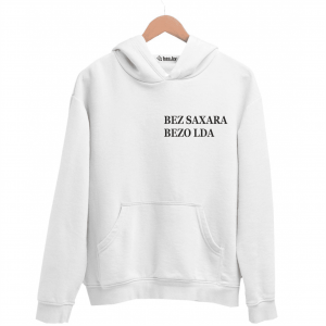 Худи белая BEZ SAXARA BEZO LDA