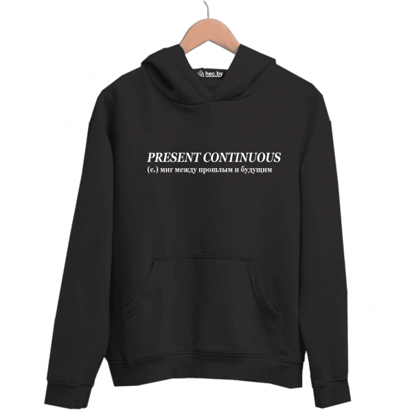 Худи черная PRESENT CONTINUOUS