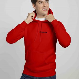 Мужская худи красная парень с логотипом hecby