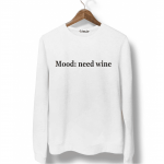 Свитшот белый Mood-need wine
