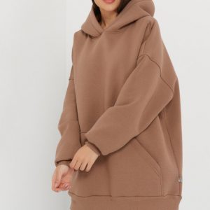 Светло-коричневое худи какао с молоком (6)
